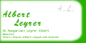 albert leyrer business card